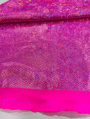 FOGGY SHATTERED GLASS FOIL SPANDEX FABRIC (by the yard)