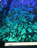 CAMO REVERSIBLE SEQUIN STRETCH VELVET FABRIC (By The Yard)