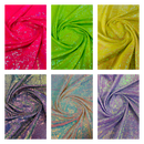 IRIDESCENT MINI SEQUINS ON MESH FABRIC (By The Yard)