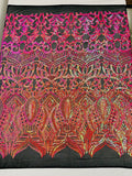 New Royalty sequin design on a 4 way stretch mesh fabric-sold by the yard.