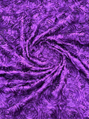 3D ROSETTE SATIN FABRIC (by the yard)