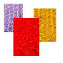 3D ROSETTE SATIN ON MESH FABRIC (by the yard)