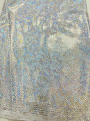 FOGGY SHATTERED GLASS FOIL SPANDEX FABRIC (by the yard)