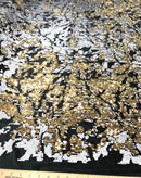 CAMO REVERSIBLE SEQUIN STRETCH VELVET FABRIC (By The Yard)