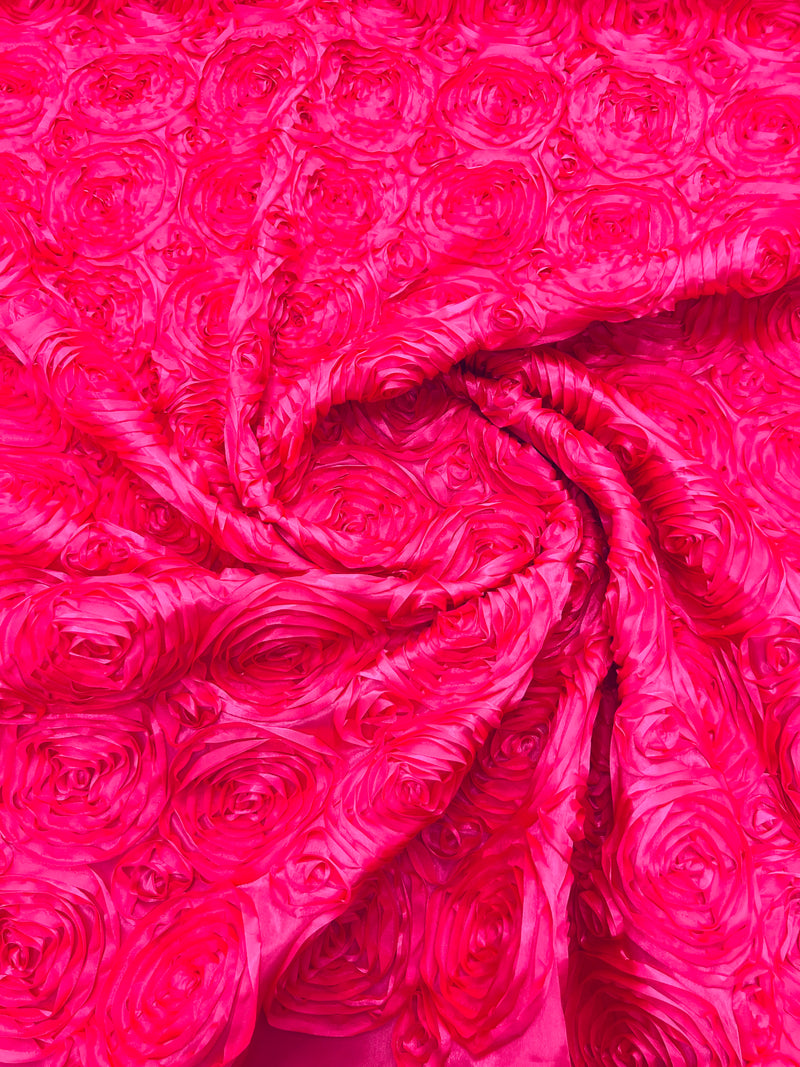  Hot Pink Satin Fabric - by The Yard : Arts, Crafts