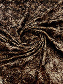3D ROSETTE SATIN FABRIC (by the yard)
