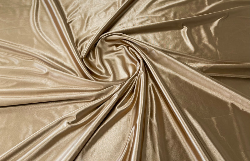 Spandex METALLIC Gold Fabric / 60 Wide / Sold by the Yard