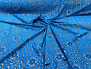 TRICOT NYLON SPANDEX BANDANNA PRINT FABRIC (by the yard)
