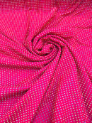 AB-Iridescent Rhinestones On Soft Stretch Nylon Power Mesh Fabric 54” Wide -sold by The Yard.