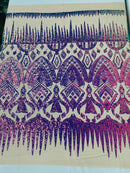 TRIBAL SEQUIN STRETCH MESH FABRIC (By The Yard)