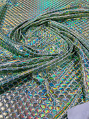 MERMAID FISH FOIL SPANDEX FABRIC (by the yard)