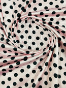 POLKA DOT SATIN CHARMEUSE (by the yard)