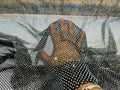 Fish Net Fabric Soft Stretch 45" Wide AB Iridescent Rhinestones-sold by The Yard.