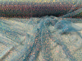 All over Heavy hand beaded princess design embroider with beads-pearls-sequins on a mesh lace-sold by yard.