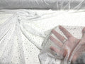 Sheer All Over AB Rhinestones On Stretch Power Mesh Fabric, Dancewear- Sold By The Yard.