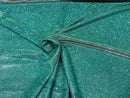 Jade 58/60" Wide Full Glitter Covered Shimmer Fabric By The Yard