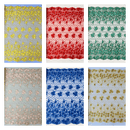 Lia 3d floral design embroider with pearls in a mesh lace - dresses - fashion - prom - sold by the yard - New Creations Fabric & Foam Inc