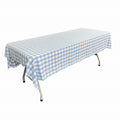 60" Wide x 72" Long Rectangular Polyester Poplin Gingham Checkered Tablecloth