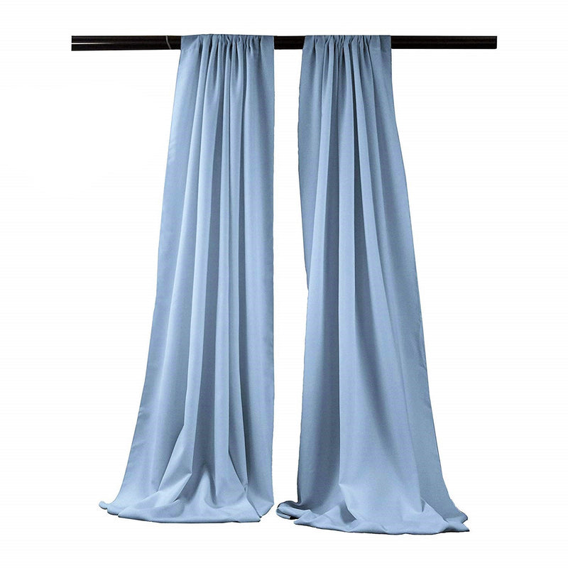 5 Feet Wide x 8 Feet High, Polyester Poplin Backdrop Drape Curtain Panel, Room Divider, 1 Pair