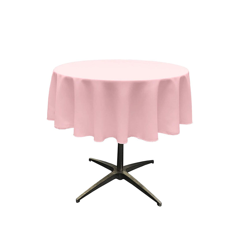 42" Round Polyester Poplin Table Overlay Good For A 30" Round Table With a 6" Round Drop Around