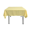 42" x 42" Square Tablecloth for 30" Square Small Coffee Table with 6" Drop, Polyester Checkered Gingham Plaid Table Overlay