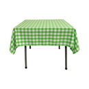 36" x 36" Square Tablecloth for 24" Square Small Coffee Table with 6" Drop, Polyester Checkered Gingham Plaid Table Overlay