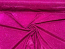 Magenta 58/60" Wide Full Glitter Covered Shimmer Fabric By The Yard - New Creations Fabric & Foam Inc
