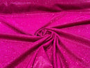 Magenta 58/60" Wide Full Glitter Covered Shimmer Fabric By The Yard - New Creations Fabric & Foam Inc
