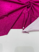 Magenta 58/60" Wide Full Glitter Covered Shimmer Fabric By The Yard