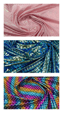 MERMAID FISH FOIL SPANDEX FABRIC (by the yard) - New Creations Fabric & Foam Inc