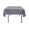 54" x 54" Square Tablecloth for 42" Square Small Coffee Table with 6" Drop, Polyester Checkered Gingham Plaid Table Overlay