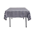 48" x 48" Square Tablecloth for 36" Square Small Coffee Table with 6" Drop, Polyester Checkered Gingham Plaid Table Overlay