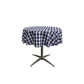 30" Round Tablecloth for 18" Round Small Coffee Table with 6" Drop, Polyester Checkered Gingham Plaid Table Overlay