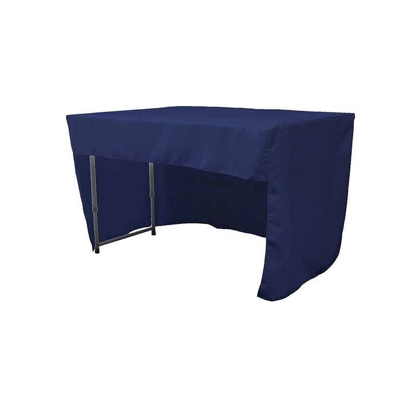 96" Long x 30" Wide x 30" High, Polyester Poplin Fitted Tablecloth with Open Back Design,