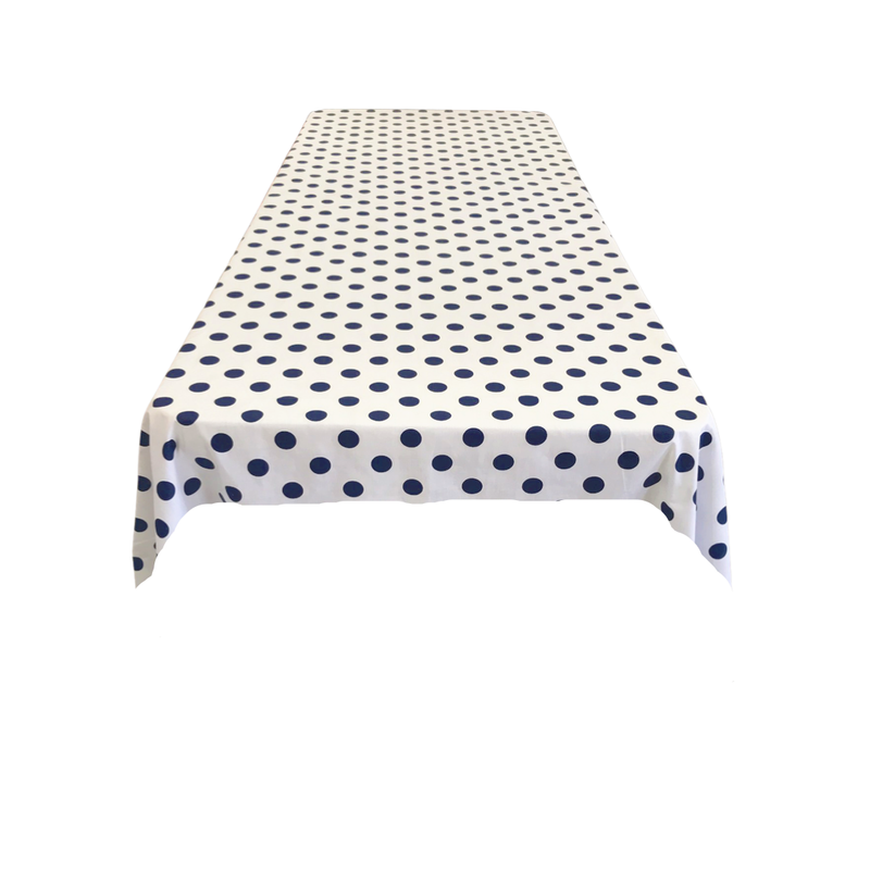 36" x 36" Square Small Polka Dot Poly Cotton Tablecloth