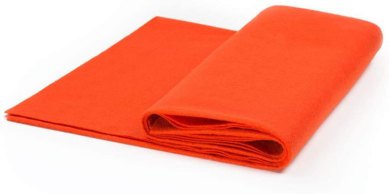 Orange Craft Felt by The Yard 72" Wide, School craft-Poker Table Fabric, Sewing Projects.