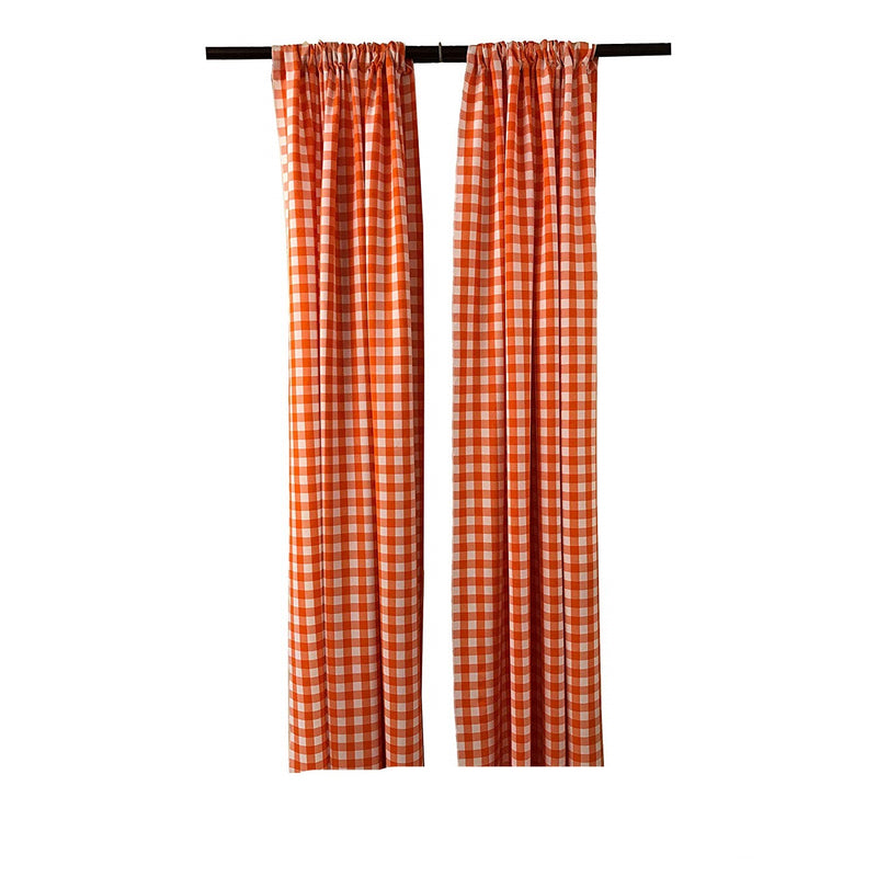 5 Feet Wide x 6 Feet High, Buffalo Checkered Country Plaid Gingham Checkered Backdrop Drapes Curtains Panels, 1 Pair