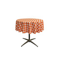 58" Round Tablecloth for 46" Round Small Coffee Table with 6" Drop, Polyester Checkered Gingham Plaid Table Overlay5