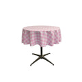 36" Round Tablecloth for 24" Round Small Coffee Table with 6" Drop, Polyester Checkered Gingham Plaid Table Overlay