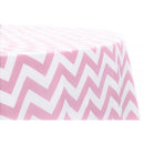 54" ROUND CHEVRON POLY COTTON TABLECLOTH