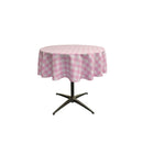 54" ROUND TABLECLOTH POLYESTER CHECKERED