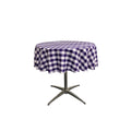 58" Round Tablecloth for 46" Round Small Coffee Table with 6" Drop, Polyester Checkered Gingham Plaid Table Overlay5