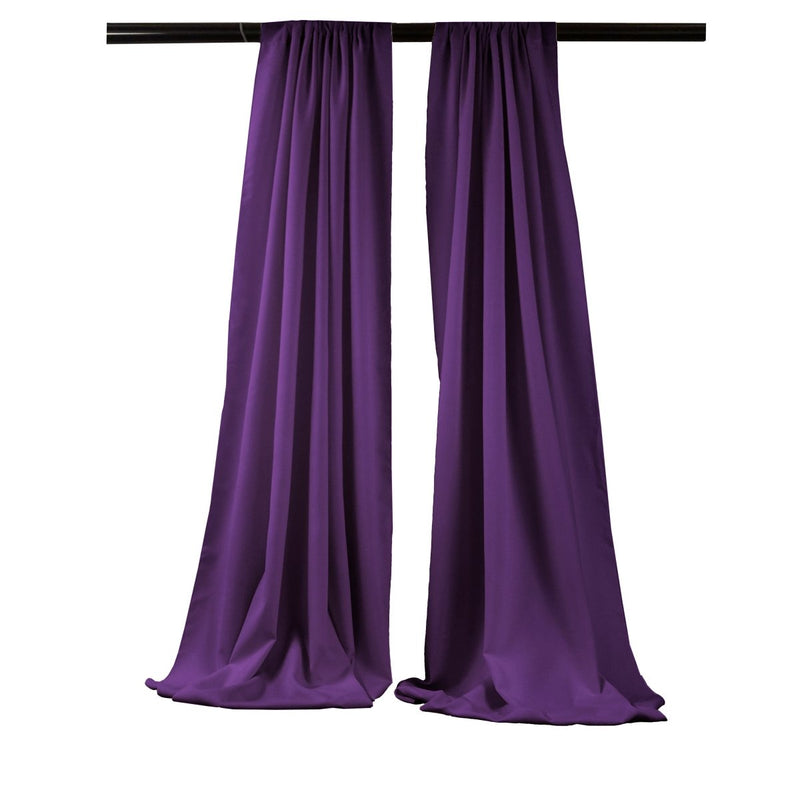 5 Feet Wide x 7 Feet High, Polyester Poplin Backdrop Drape Curtain Panel, Room Divider, 1 Pair