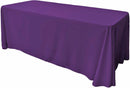 90" Wide by 108" Long Rectangular Polyester Poplin Seamless Tablecloth - Rounded Corners