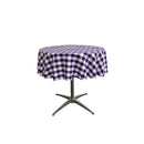 54" ROUND TABLECLOTH POLYESTER CHECKERED