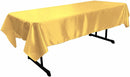 RECTANGULAR BRIDAL SATIN TABLECLOTH (58" x 144" inch) - New Creations Fabric & Foam Inc