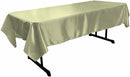 RECTANGULAR BRIDAL SATIN TABLECLOTH (58" x 144" inch) - New Creations Fabric & Foam Inc
