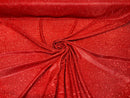 Red 58/60" Wide Full Glitter Covered Shimmer Fabric By The Yard