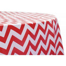 54" ROUND CHEVRON POLY COTTON TABLECLOTH