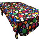 ROUND TABLECLOTH MULTI COLOR POLKA DOT SATIN - New Creations Fabric & Foam Inc